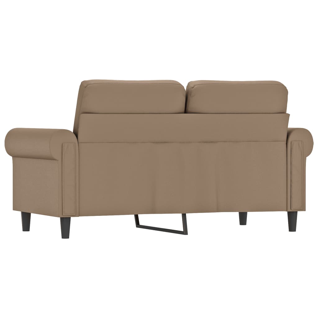 2-personers sofa 120 cm kunstlæder cappuccino