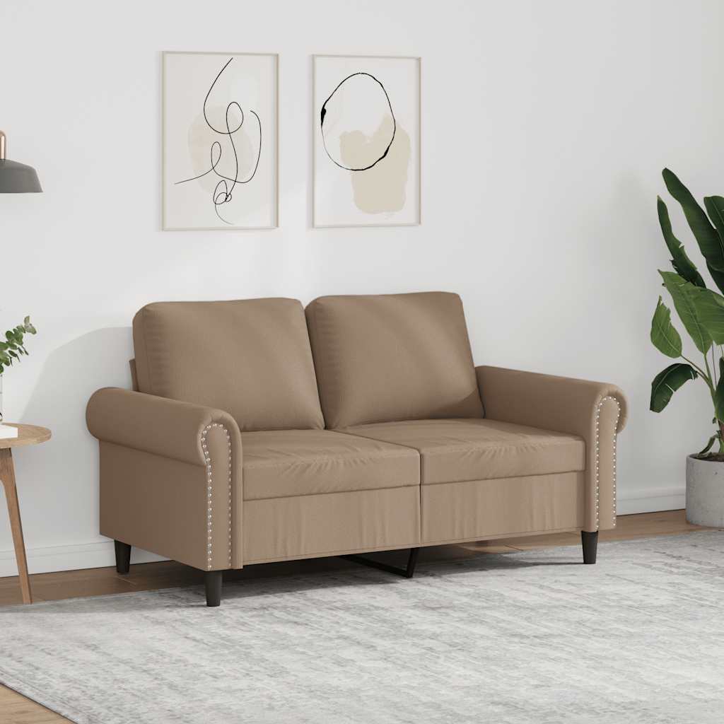 2-personers sofa 120 cm kunstlder cappuccino