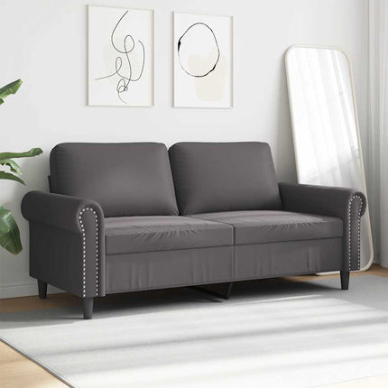 2-personers sofa 140 cm kunstlæder grå