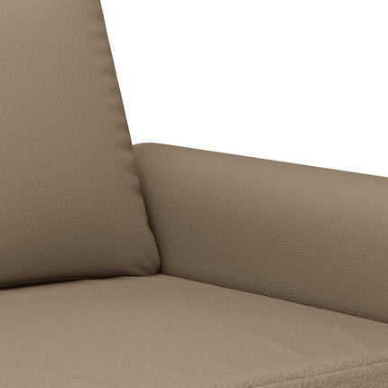 2-personers sofa 140 cm kunstlæder cappuccino