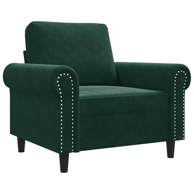 lænestol 60 cm velour lysegrøn