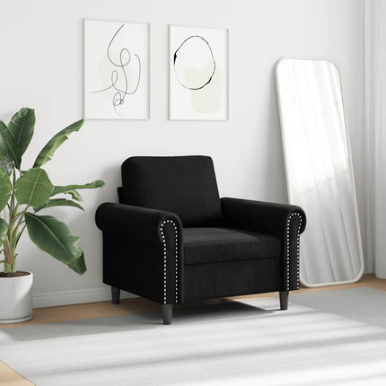 lænestol 60 cm velour sort