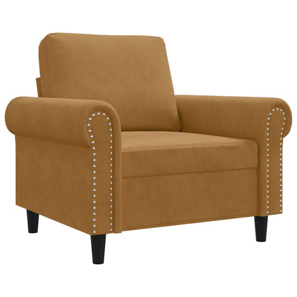 lænestol 60 cm velour brun
