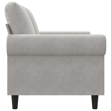 2-personers sofa 120 cm velour lysegrå