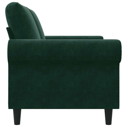 2-personers sofa 120 cm fløjl mørkegrøn