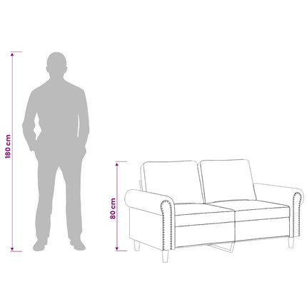 2-personers sofa 120 cm fløjl vinrød
