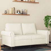 2-personers sofa 120 cm velour cremefarvet