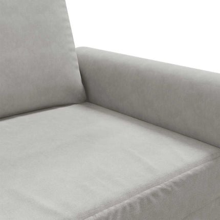 2-personers sofa 140 cm fløjl lysegrå