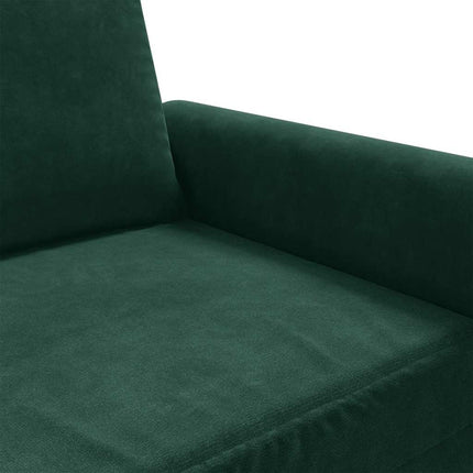 2-personers sofa 140 cm fløjl mørkegrøn
