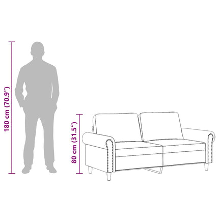 2-personers sofa 140 cm fløjl mørkegrøn