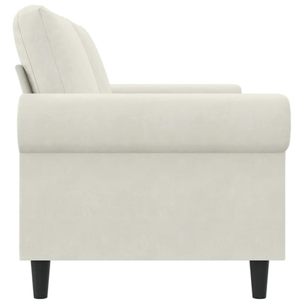 2-personers sofa 140 cm velour cremefarvet