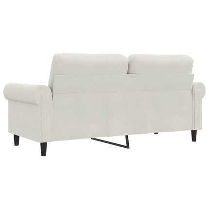 2-personers sofa 140 cm velour cremefarvet