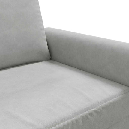 3-personers sofa 180 cm velour lysegrå