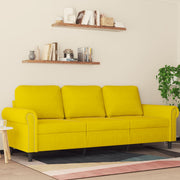 3-personers sofa 180 cm velour gul