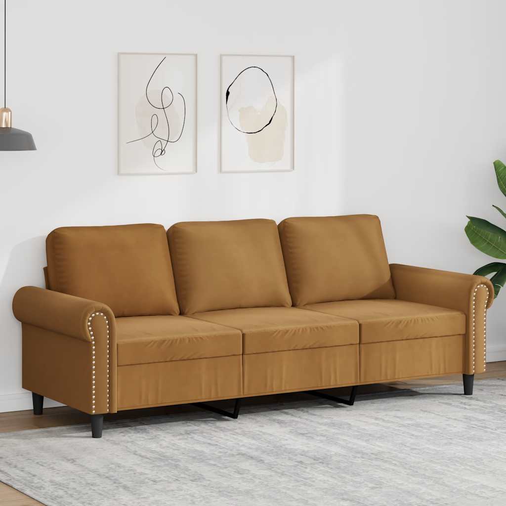 3-personers sofa 180 cm fljl brun