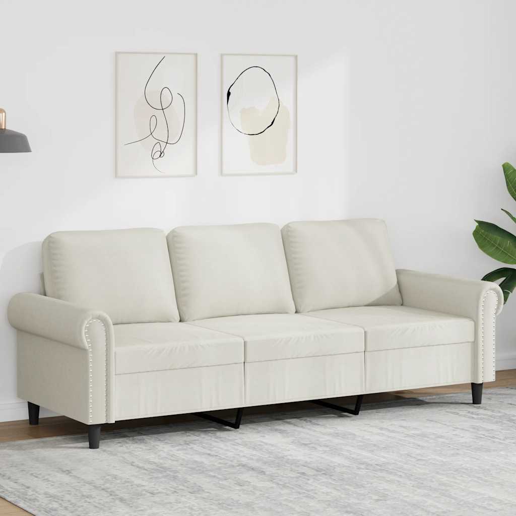 3-personers sofa 180 cm fljl cremefarvet