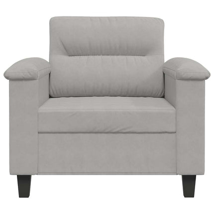 lænestol 60 cm mikrofiberstof lysegrå