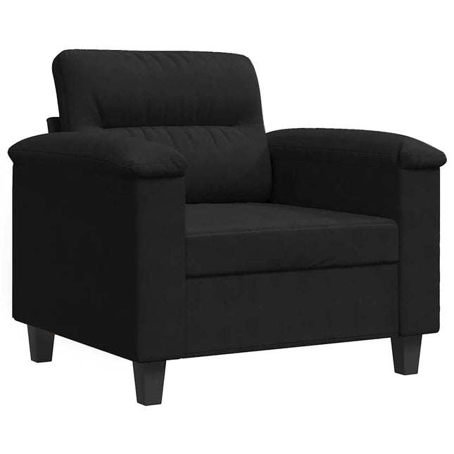 lænestol 60 cm mikrofiberstof sort