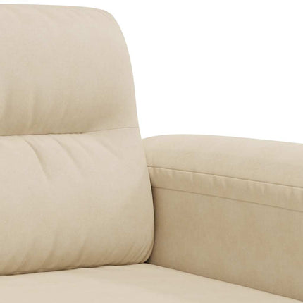 lænestol 60 cm mikrofiberstof cremefarvet