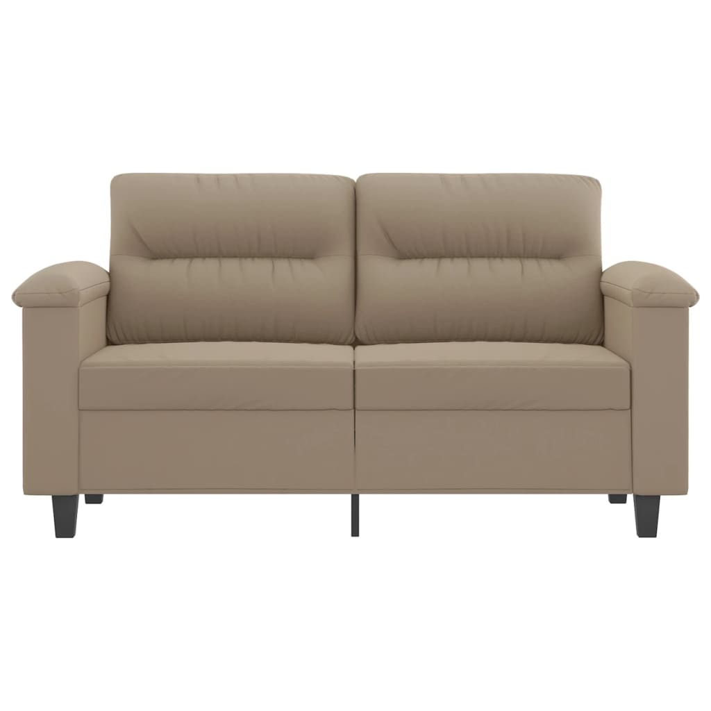 2-personers sofa 120 cm mikrofiberstof gråbrun