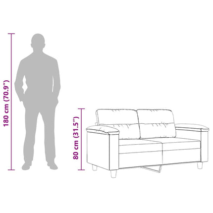 2-personers sofa 120 cm mikrofiberstof gråbrun