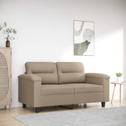 2-personers sofa 120 cm mikrofiberstof gråbrun