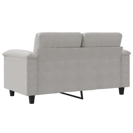 2-personers sofa 120 cm mikrofiberstof lysegrå