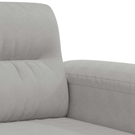 2-personers sofa 120 cm mikrofiberstof lysegrå