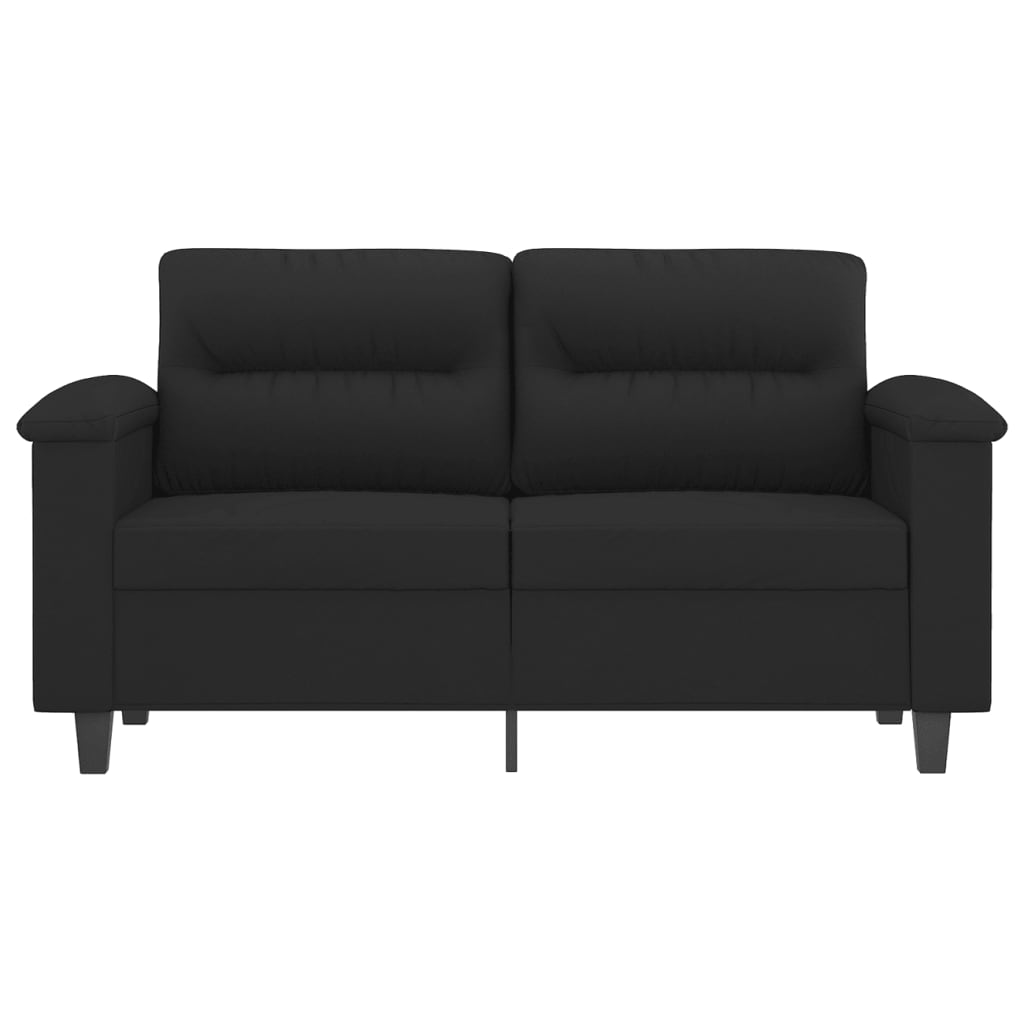 2-personers sofa 120 cm mikrofiberstof sort