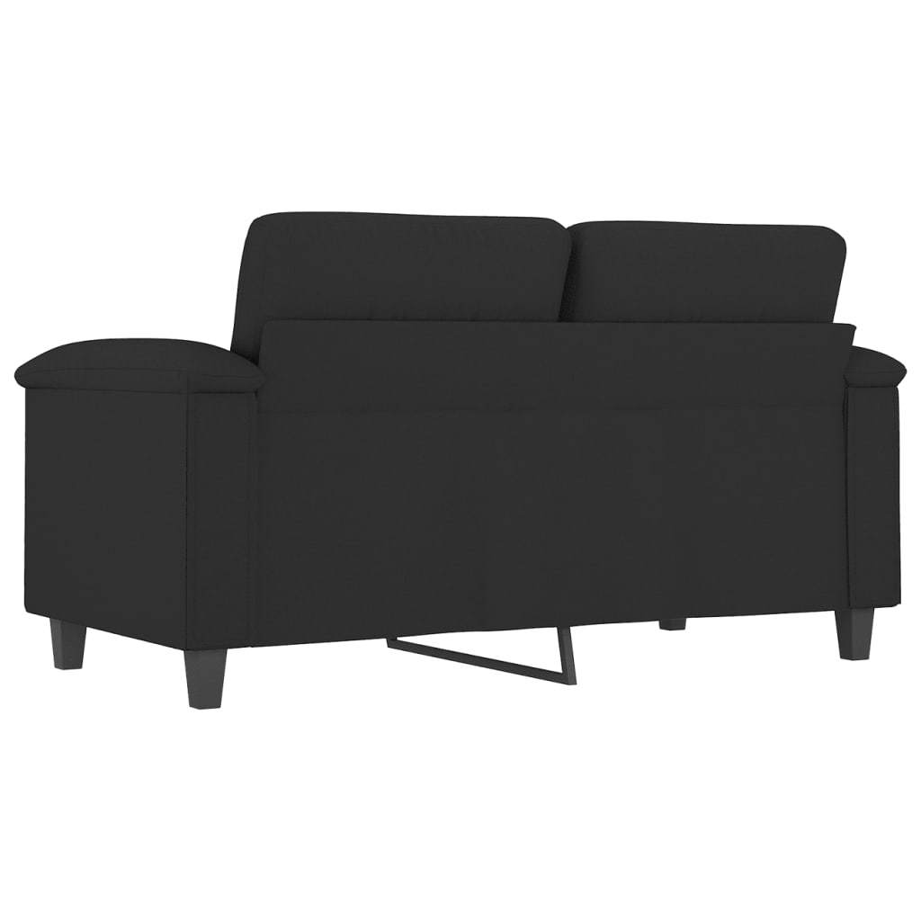2-personers sofa 120 cm mikrofiberstof sort