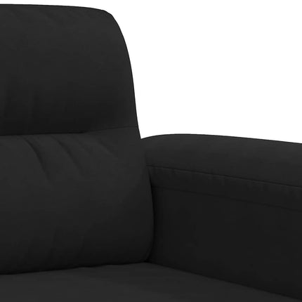 2-personers sofa 120 cm mikrofiberstof sort
