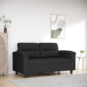 2-personers sofa 120 cm mikrofiberstof sort