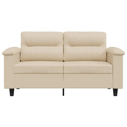 2-personers sofa 120 cm mikrofiberstof cremefarvet