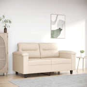 2-personers sofa 120 cm mikrofiberstof beige