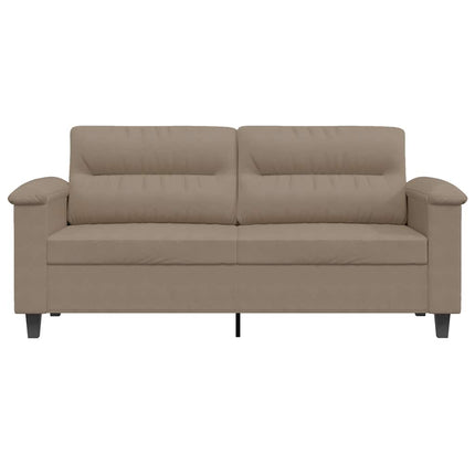 2-personers sofa 140 cm mikrofiberstof gråbrun
