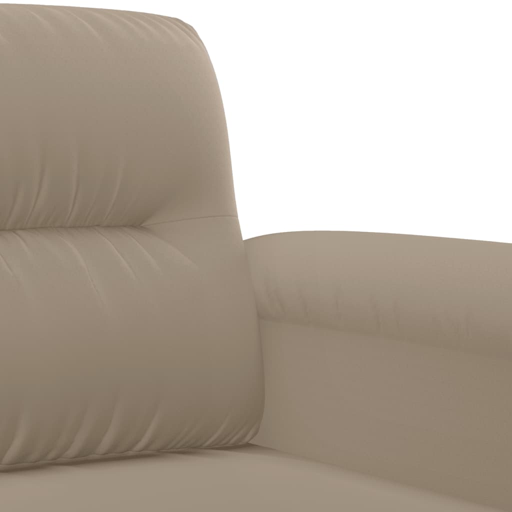 2-personers sofa 140 cm mikrofiberstof gråbrun