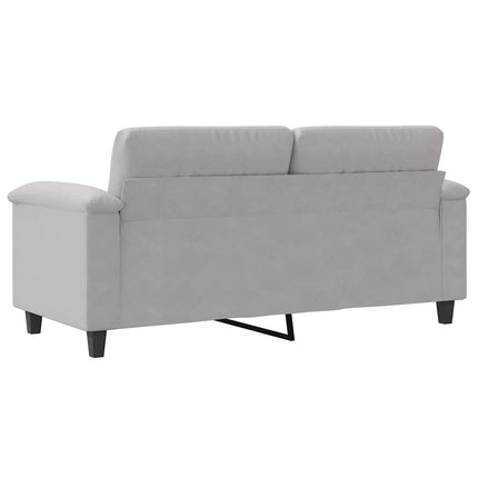 2-personers sofa 140 cm mikrofiberstof lysegrå
