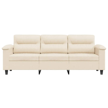 3-personers sofa 180 cm mikrofiberstof beige