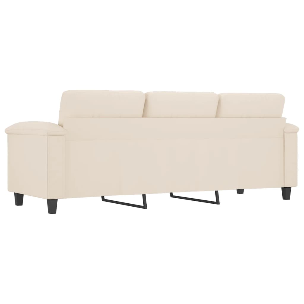 3-personers sofa 180 cm mikrofiberstof beige