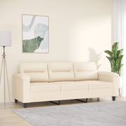 3-personers sofa 180 cm mikrofiberstof beige