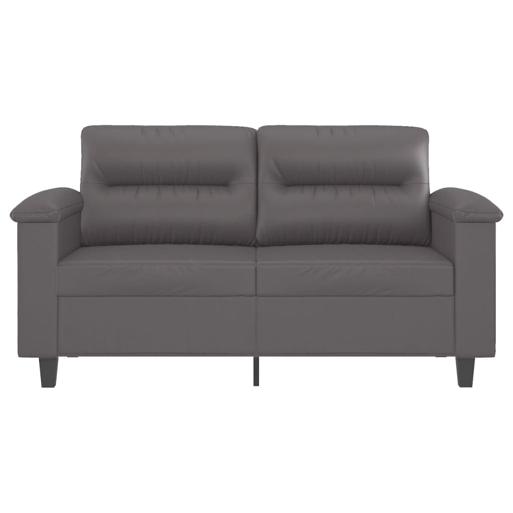 2-personers sofa 120 cm kunstlæder grå
