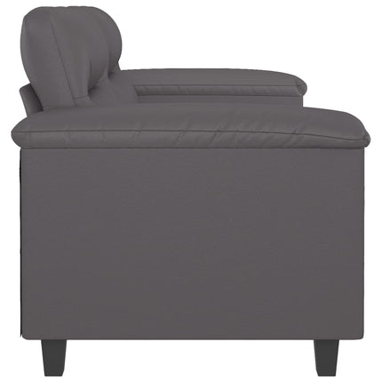 2-personers sofa 120 cm kunstlæder grå