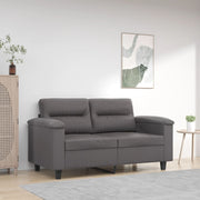 2-personers sofa 120 cm kunstlæder grå