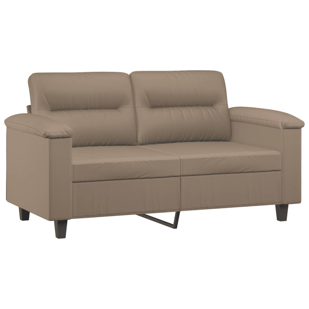 2-personers sofa 120 cm kunstlæder cappuccino