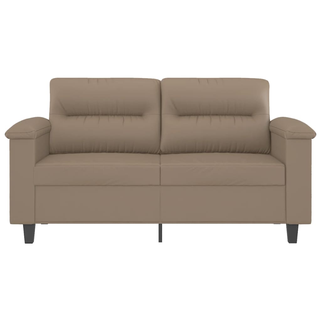 2-personers sofa 120 cm kunstlæder cappuccino
