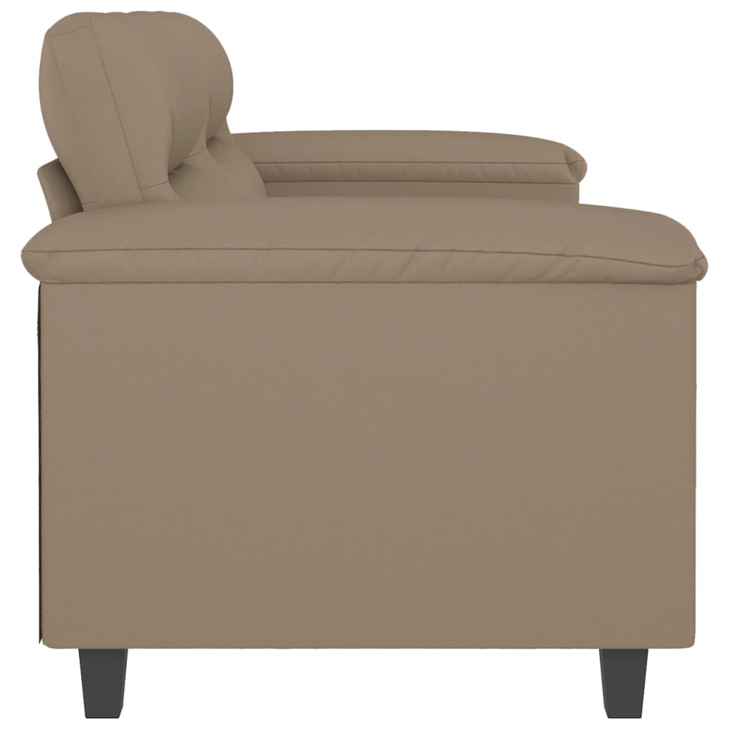 2-personers sofa 120 cm kunstlæder cappuccino