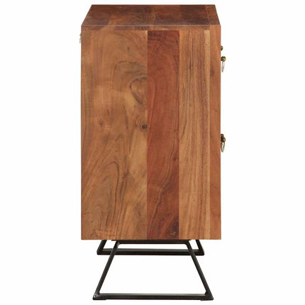 skuffeskab honningbrun 70x35x70 cm massivt træ akacie