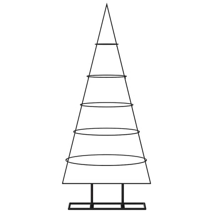 dekorativt juletræ 125 cm metal sort