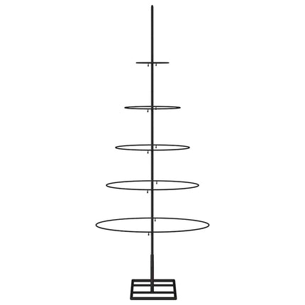 dekorativt juletræ 125 cm metal sort