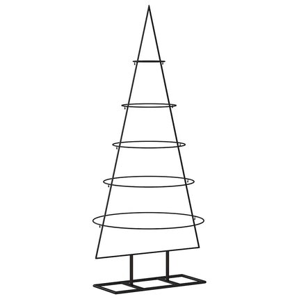 dekorativt juletræ 125 cm metal sort